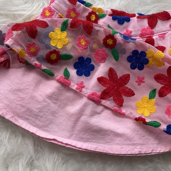 The BEST outfit for a girl Janie & Jack Bubblegum Pink embroidered skirt - Picture 2 of 5